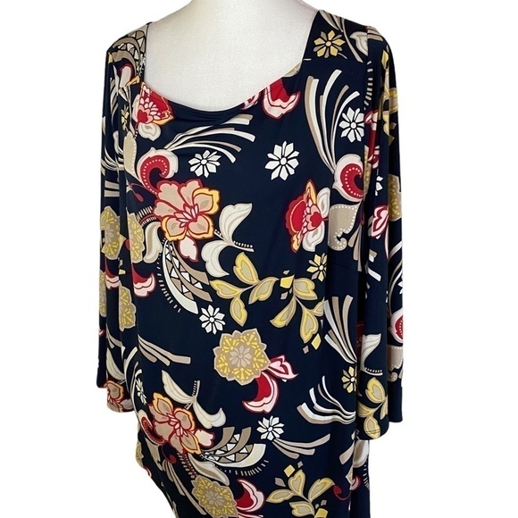 Lane Bryant Womens Multicolored Floral Boho Casual Plus Size Tunic Blouse 18/20 - Picture 2 of 11